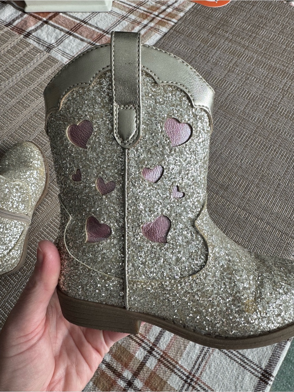 Cat and Jack sparkle boots